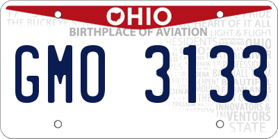 OH license plate GMO3133