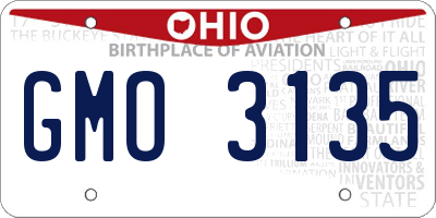 OH license plate GMO3135