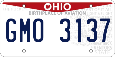 OH license plate GMO3137