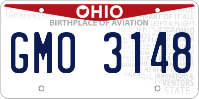 OH license plate GMO3148