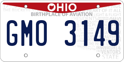 OH license plate GMO3149