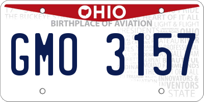 OH license plate GMO3157