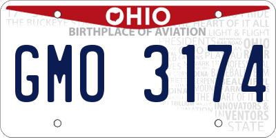 OH license plate GMO3174