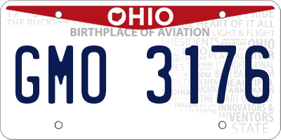 OH license plate GMO3176