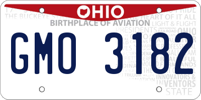 OH license plate GMO3182