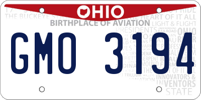 OH license plate GMO3194