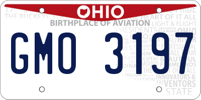 OH license plate GMO3197