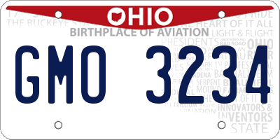 OH license plate GMO3234