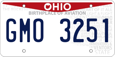 OH license plate GMO3251