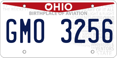 OH license plate GMO3256