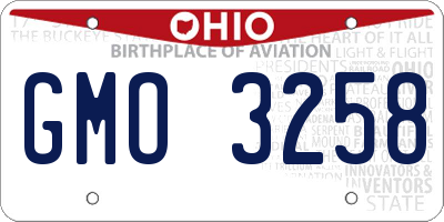 OH license plate GMO3258