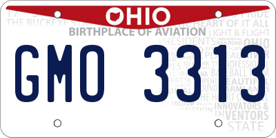 OH license plate GMO3313
