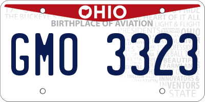 OH license plate GMO3323
