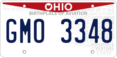 OH license plate GMO3348
