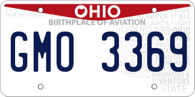 OH license plate GMO3369