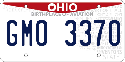 OH license plate GMO3370