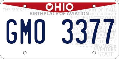 OH license plate GMO3377