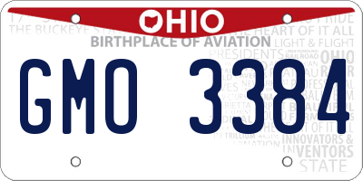 OH license plate GMO3384