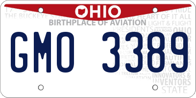 OH license plate GMO3389