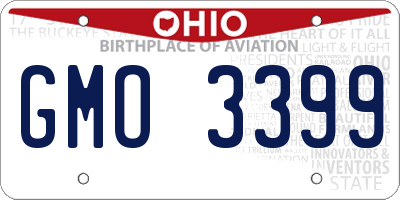 OH license plate GMO3399
