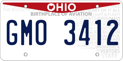 OH license plate GMO3412