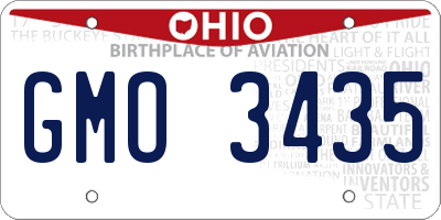 OH license plate GMO3435