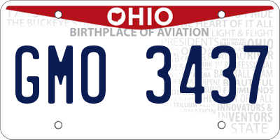 OH license plate GMO3437