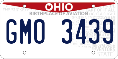 OH license plate GMO3439