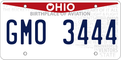 OH license plate GMO3444