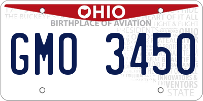 OH license plate GMO3450