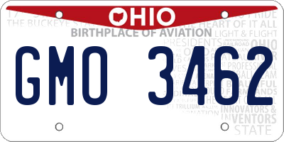 OH license plate GMO3462