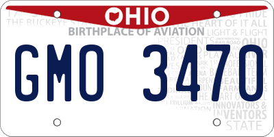 OH license plate GMO3470