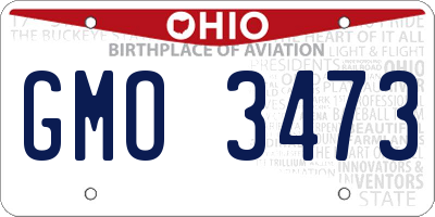 OH license plate GMO3473