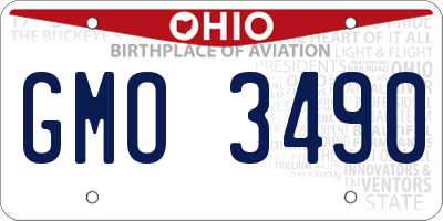 OH license plate GMO3490
