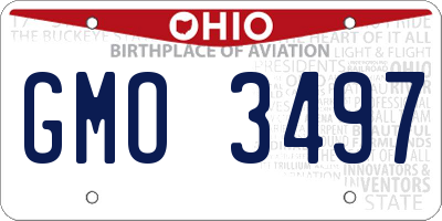 OH license plate GMO3497