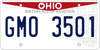 OH license plate GMO3501