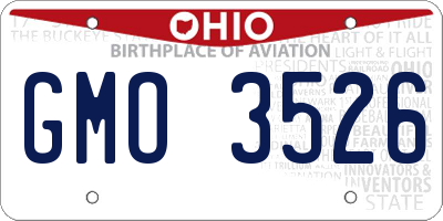 OH license plate GMO3526