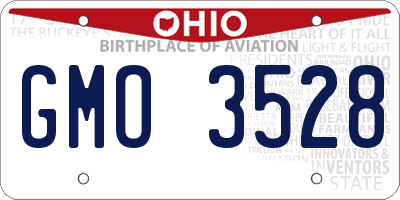 OH license plate GMO3528