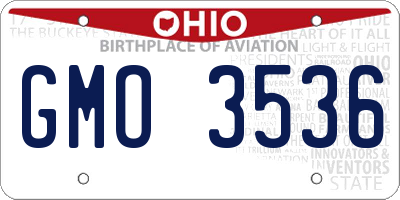 OH license plate GMO3536