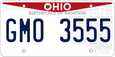 OH license plate GMO3555
