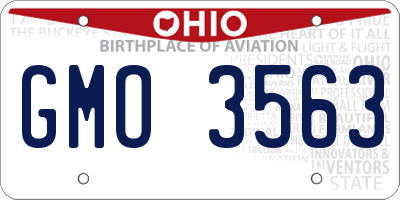 OH license plate GMO3563
