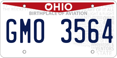 OH license plate GMO3564