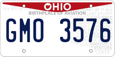 OH license plate GMO3576