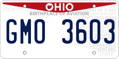 OH license plate GMO3603