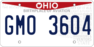 OH license plate GMO3604