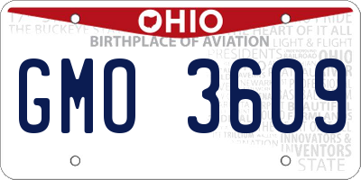 OH license plate GMO3609