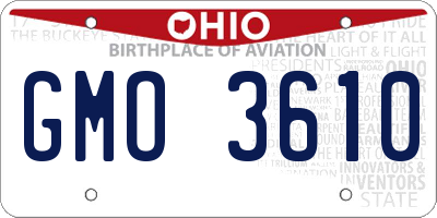 OH license plate GMO3610