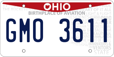 OH license plate GMO3611