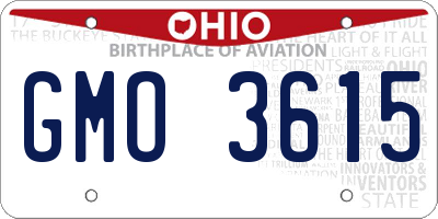 OH license plate GMO3615