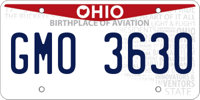OH license plate GMO3630